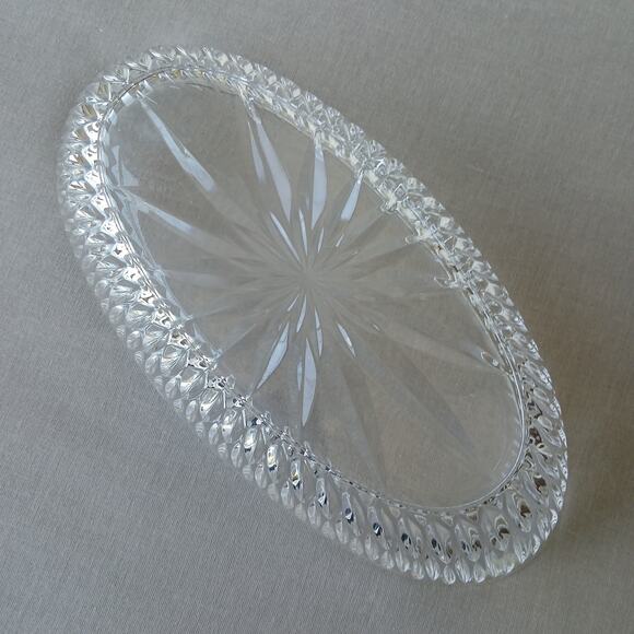 Princess House Royal Highlights Lead Crystal Oval Serving Dish 821 vintage 90s - Picture 4 of 9